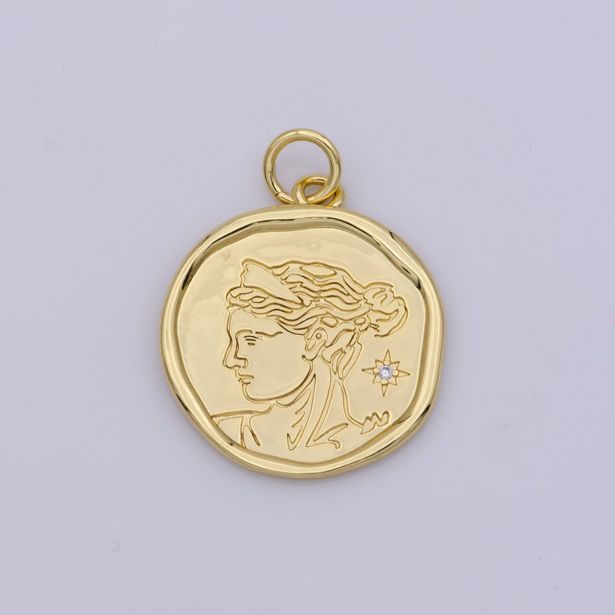 24K Gold Filled Goddess Artemis of Hunt, Nature, Childbirth and Chastity Pendant | M929