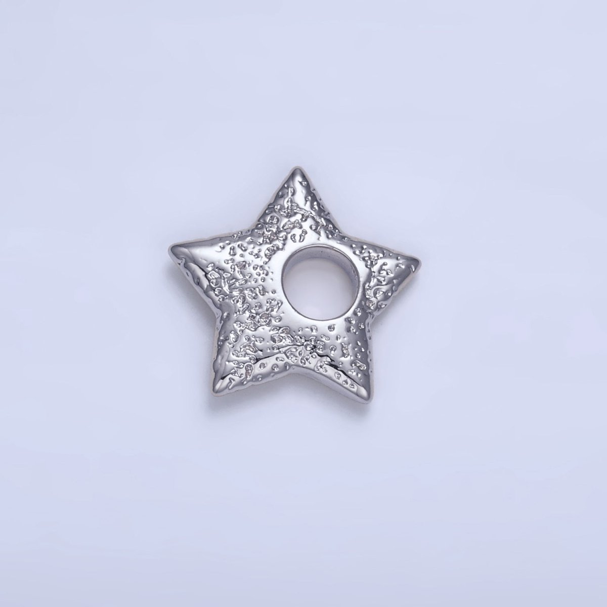 24K Gold Filled Hammered Celestial Star Pendant in Gold & Silver | B629