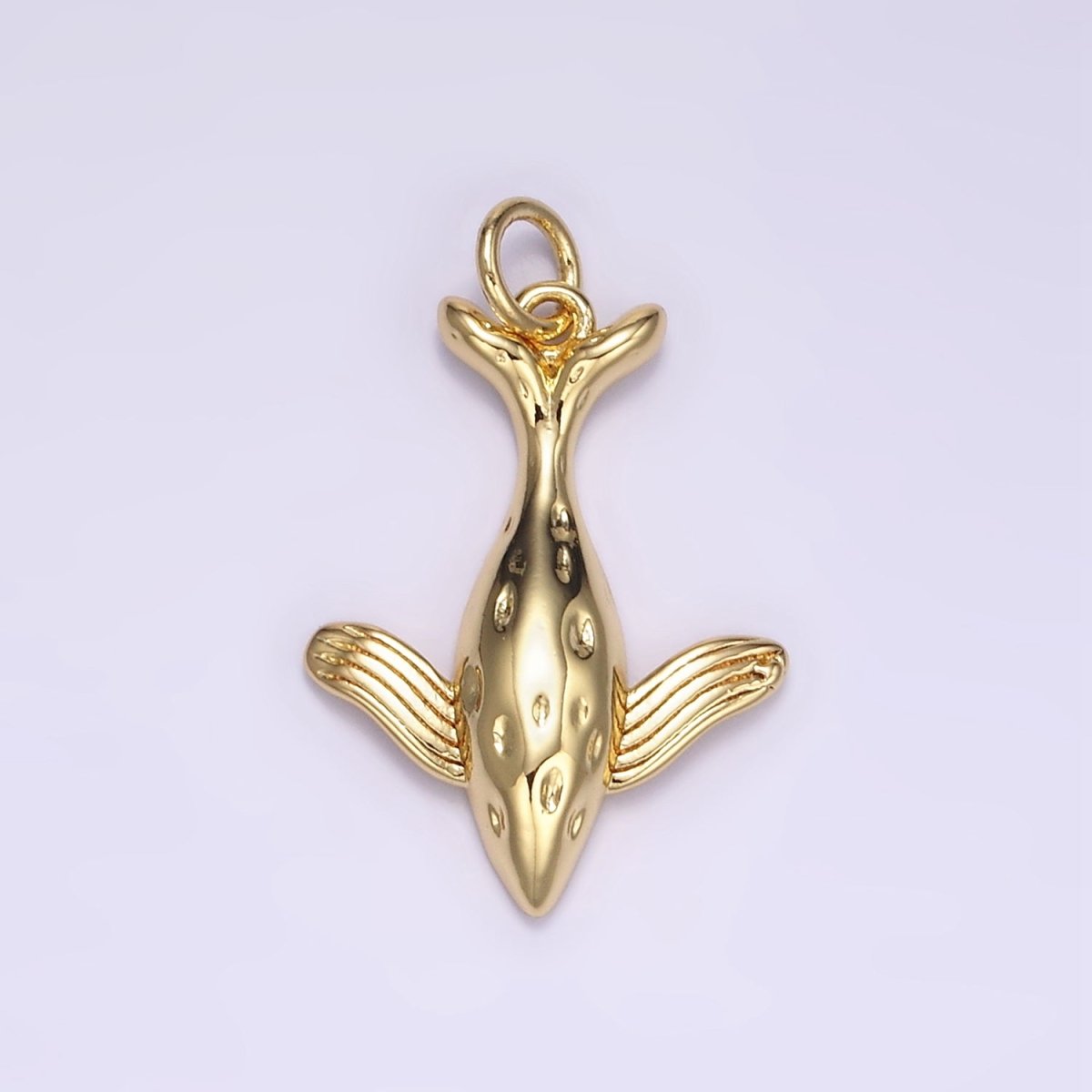 24K Gold Filled Hammered Fish Animal Minimalist Charm | M-127
