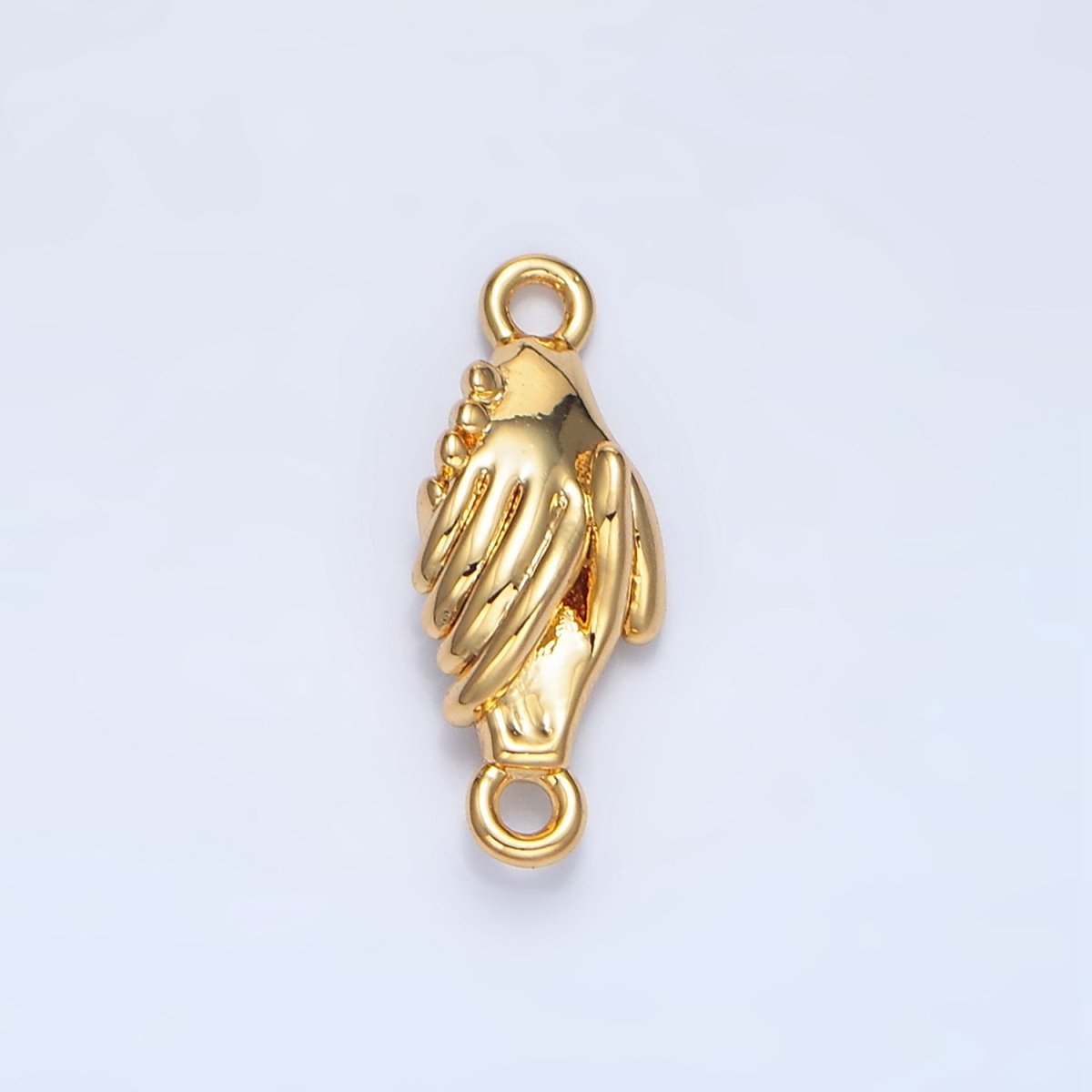 24K Gold Filled Holding On Hand Gesture Minimalist Multidimensional Connector | F516