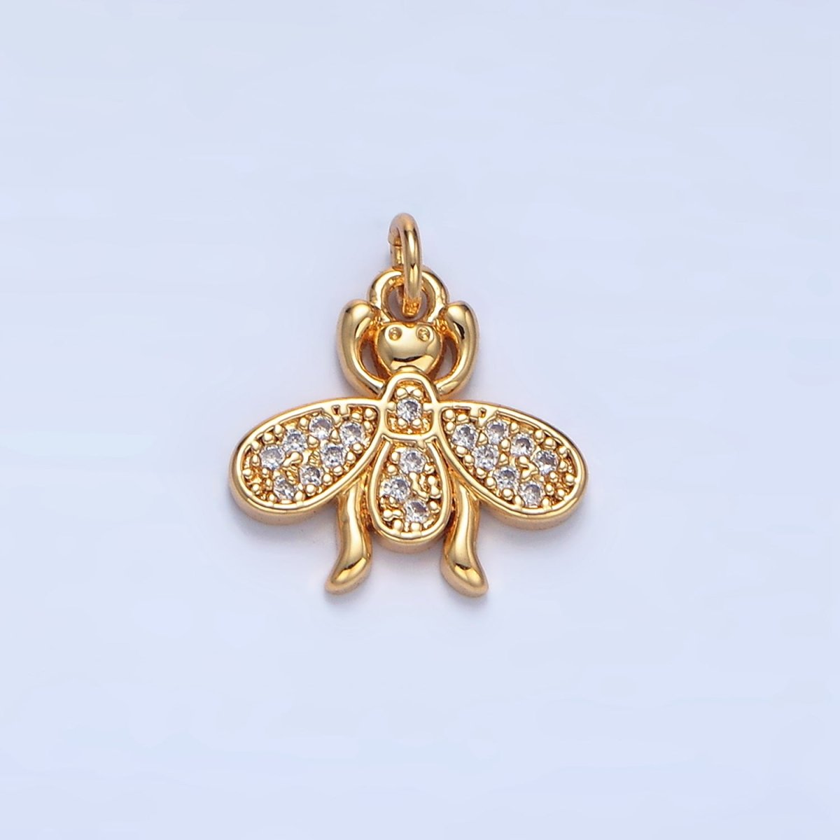 24K Gold Filled Insect Bug Animal Micro Paved CZ Charm | X870