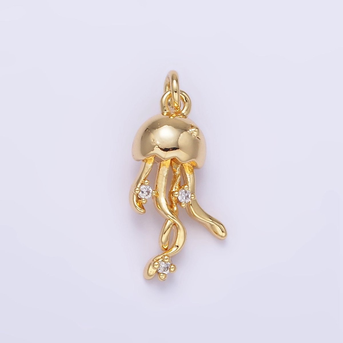 24K Gold Filled Jellyfish Ocean Animal Charm | AG850
