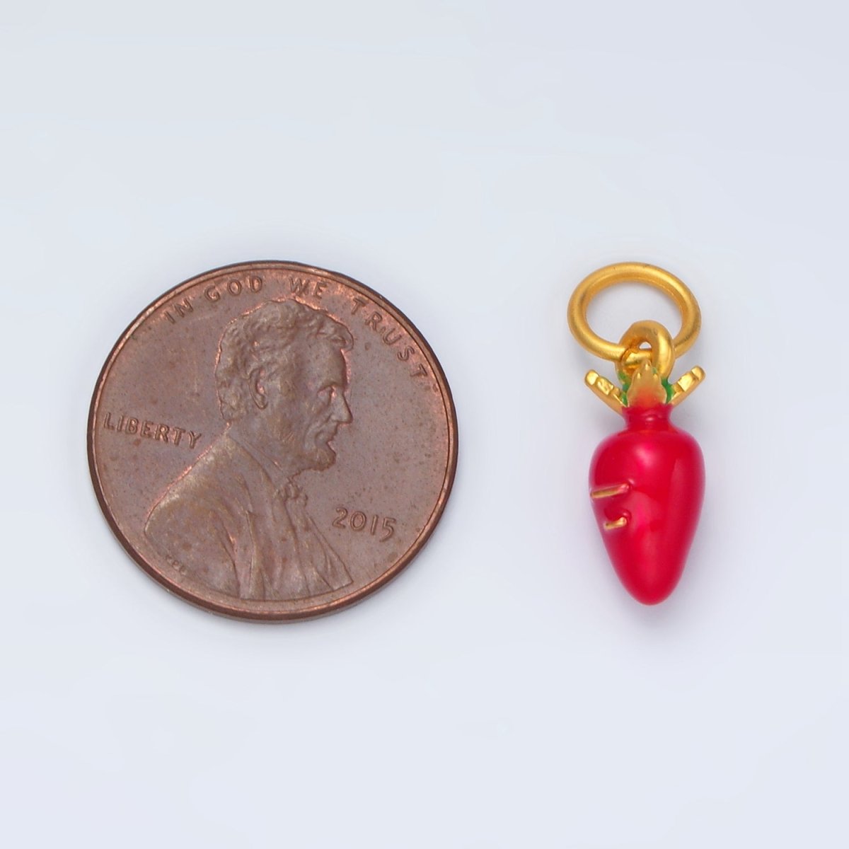 24K Gold Filled Red Beet Vegetable Enamel Mini Charm | AG919