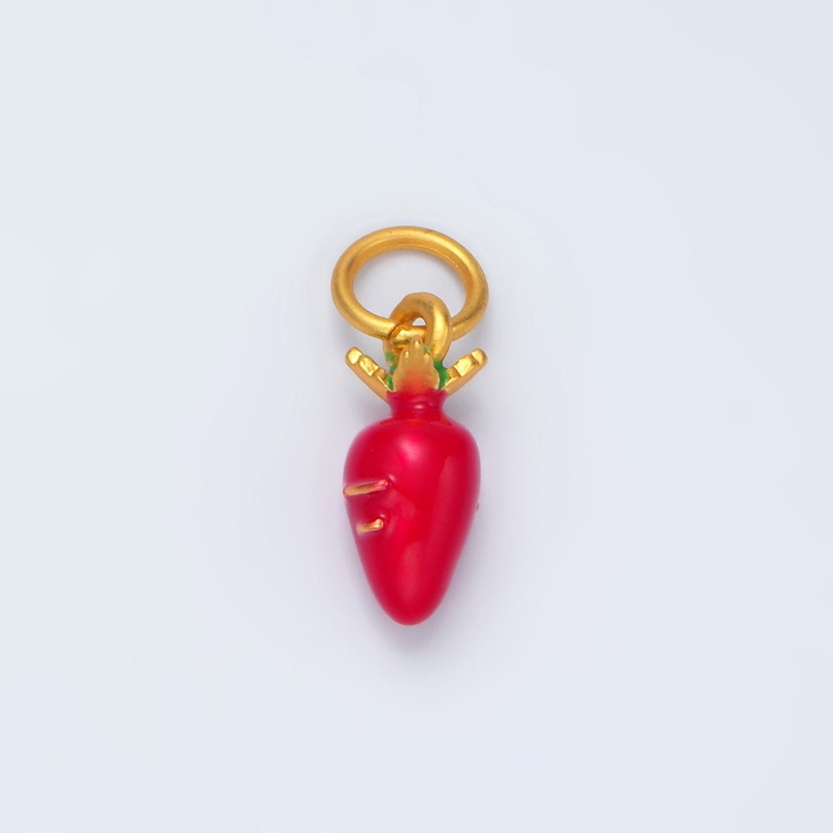 24K Gold Filled Red Beet Vegetable Enamel Mini Charm | AG919