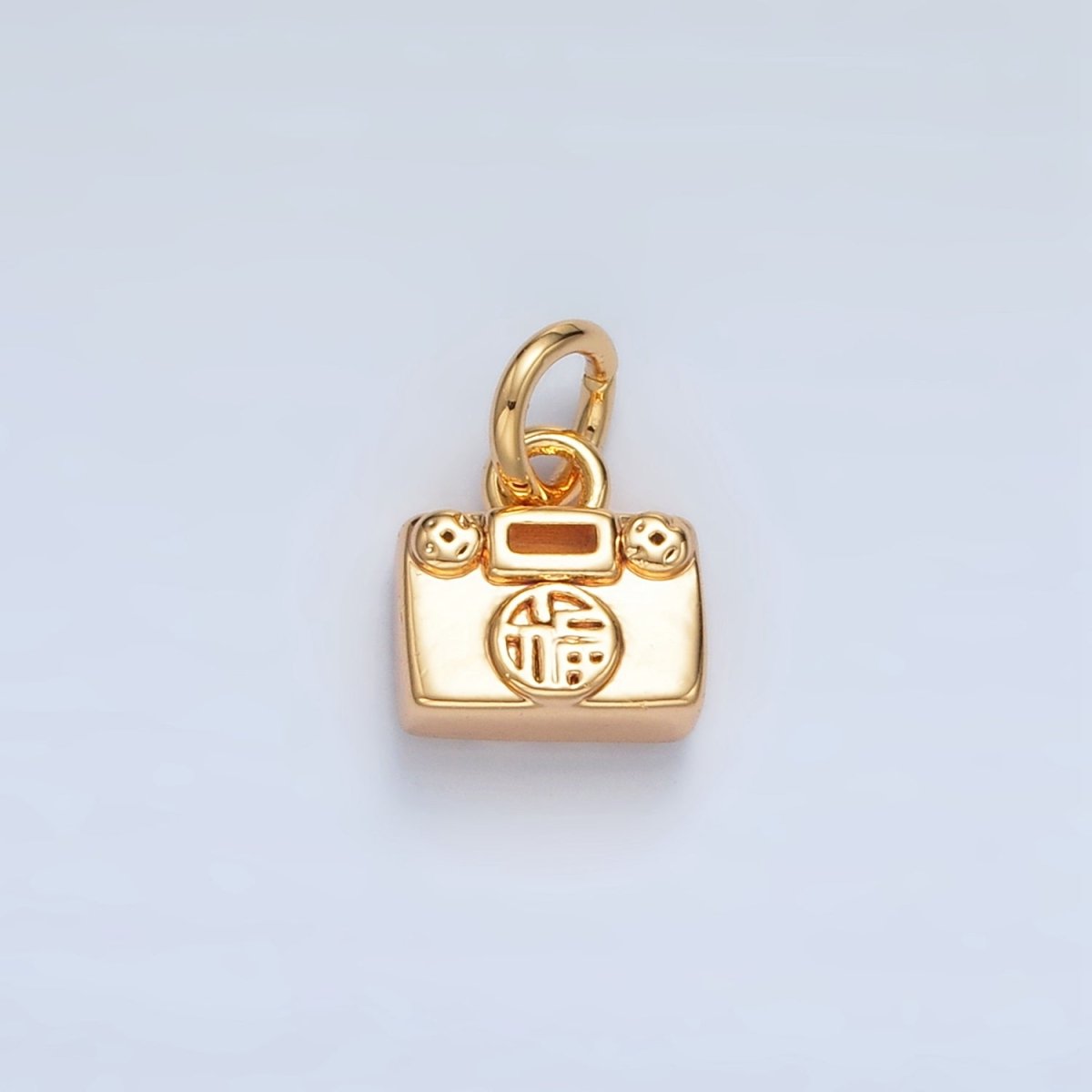 24K Gold Filled Mandarin Script Lucky Mini Charm | AG936