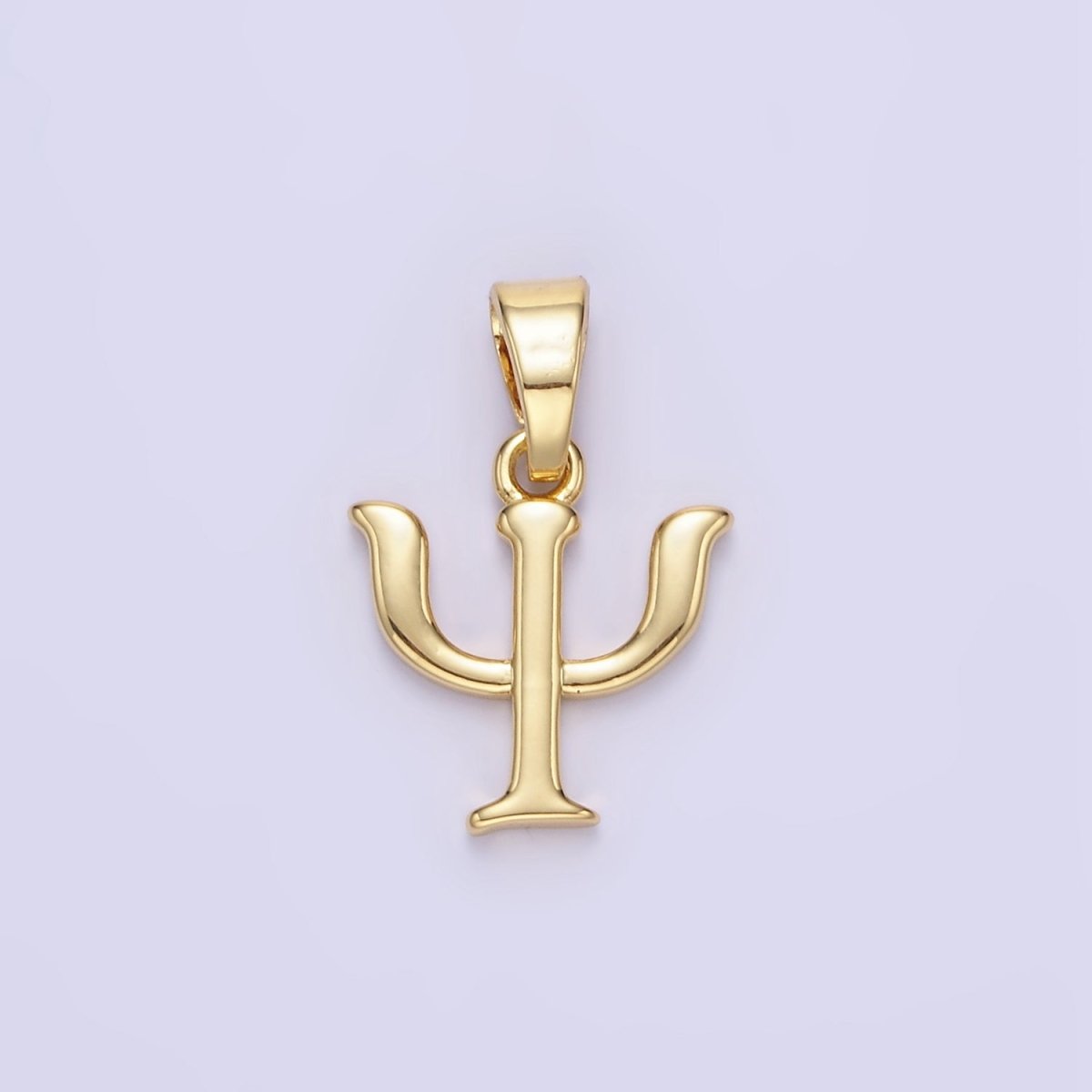 24K Gold Filled Medical "Psi" Greek Letter Script Minimalist Pendant | AA1351
