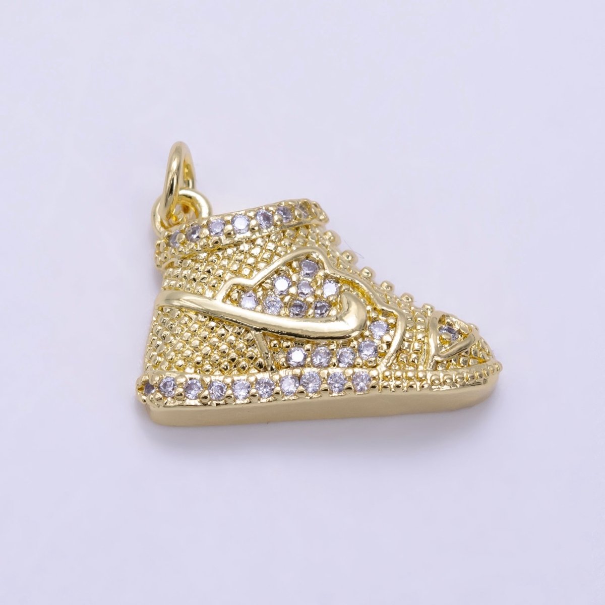 24K Gold Filled Micro Paved CZ Shoes Charm | X595