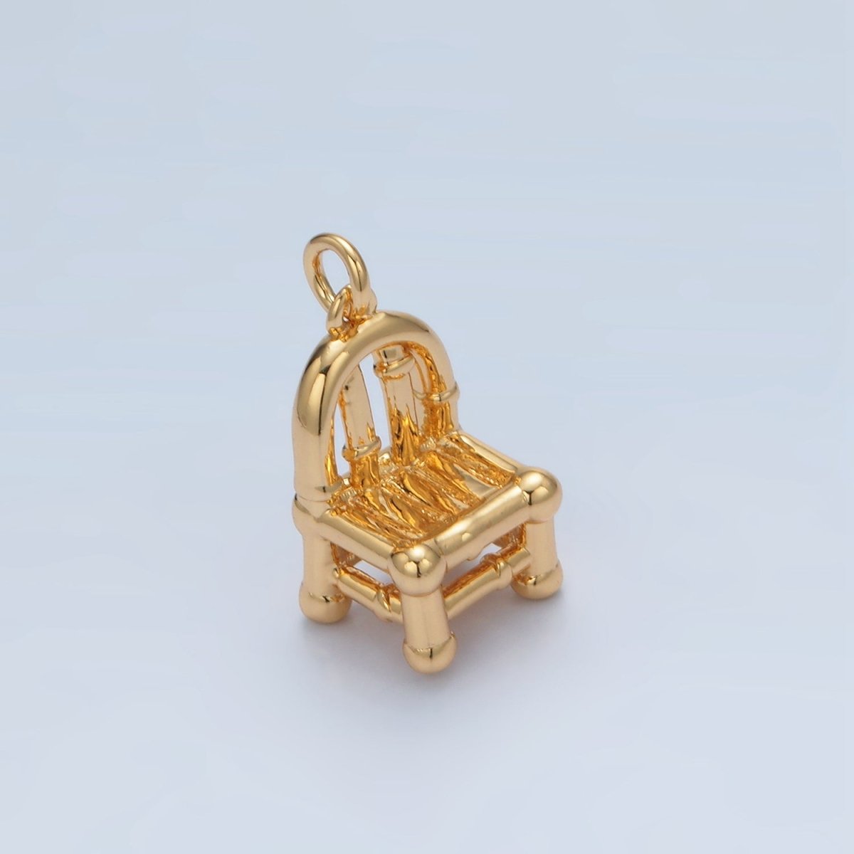 24K Gold Filled Mini Bamboo Sitting Chair Furniture Multidimensional Charm | AG903