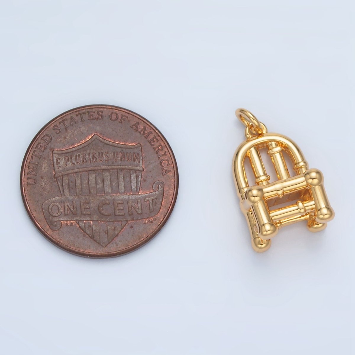 24K Gold Filled Mini Bamboo Sitting Chair Furniture Multidimensional Charm | AG903