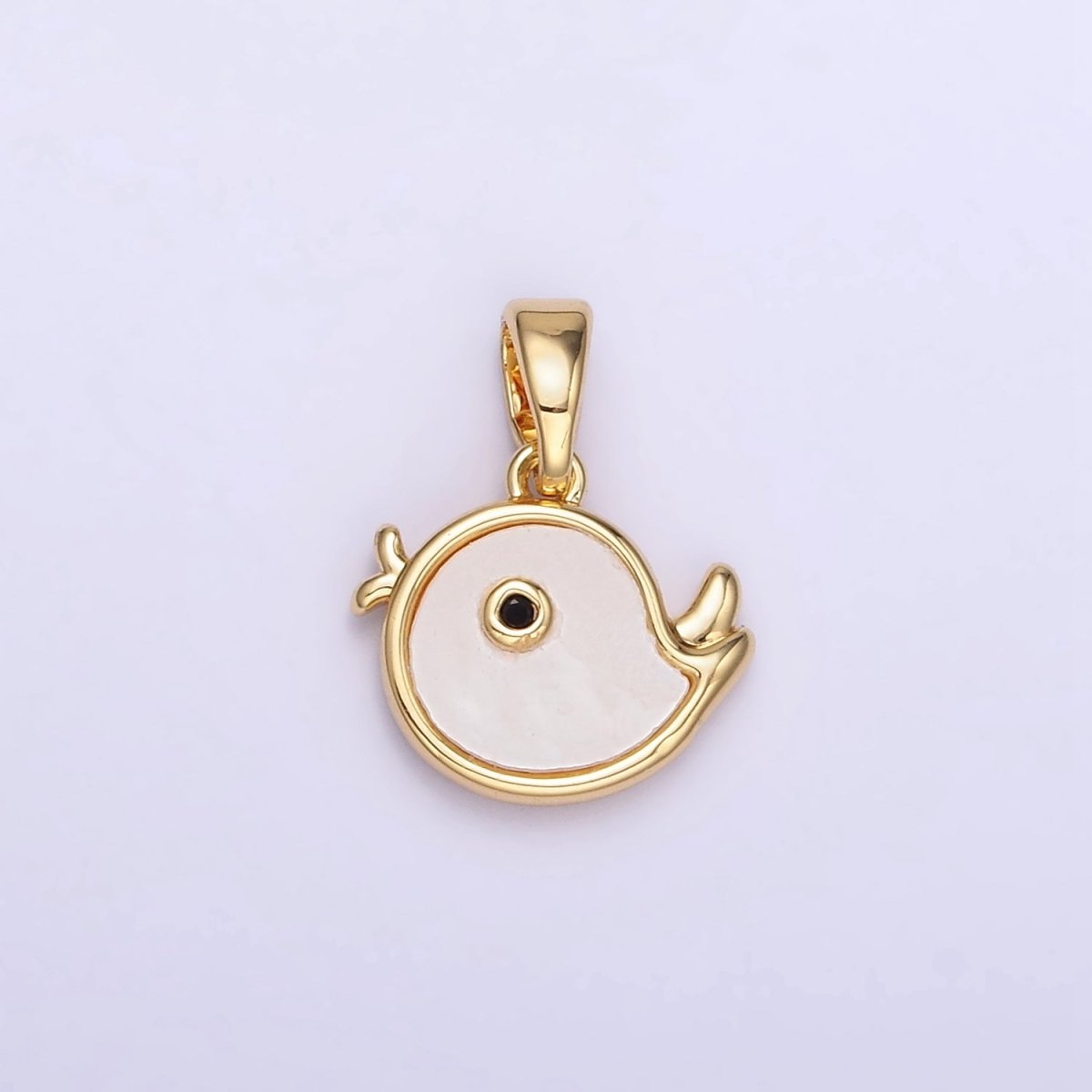 24K Gold Filled Mini Bird Shell Pearl Pendant | AA1327