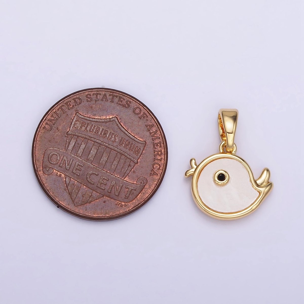 24K Gold Filled Mini Bird Shell Pearl Pendant | AA1327