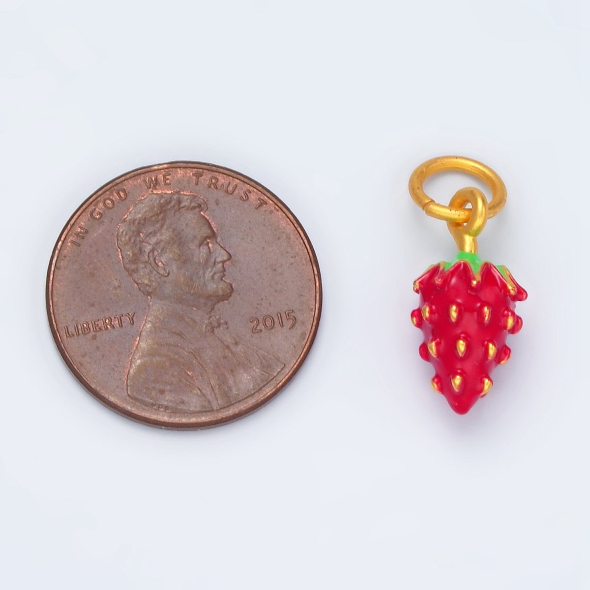 24K Gold Filled Mini Bumpy Textured Dragon Fruit Charm | M142