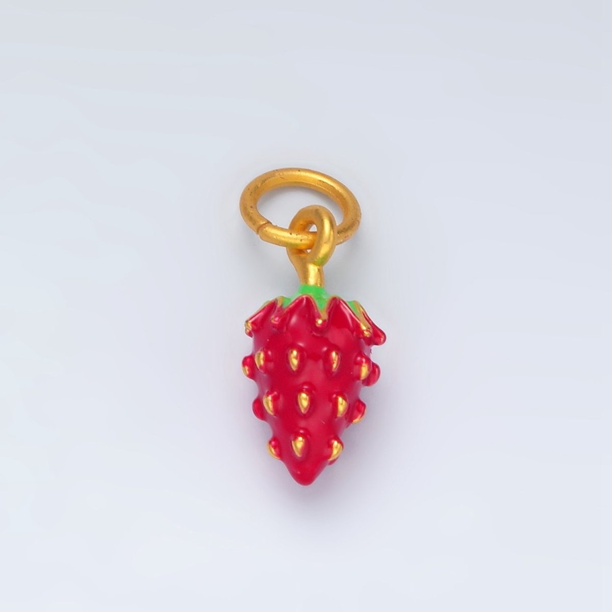 24K Gold Filled Mini Bumpy Textured Dragon Fruit Charm | M142