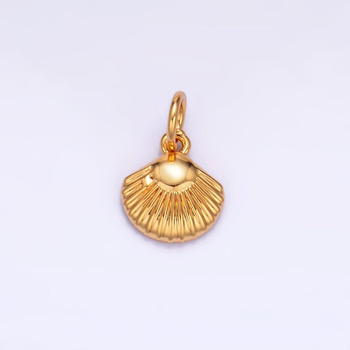24K Gold Filled Mini Clam Sea Shell Minimalist Charm | W326
