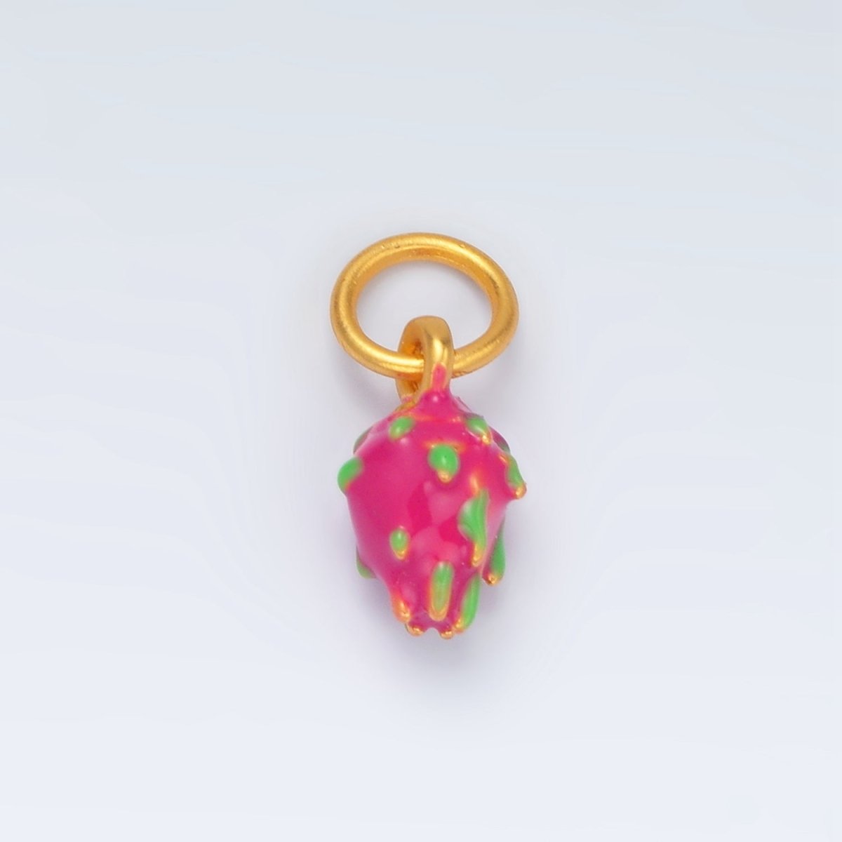 24K Gold Filled Mini Dragon Fruit Enamel Charm | AG920