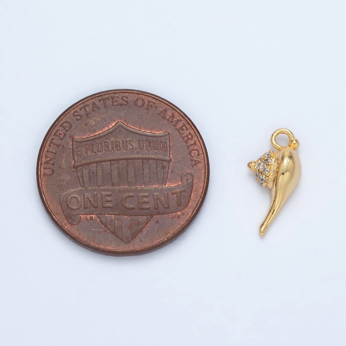 24K Gold Filled Mini Micro Paved Genie Cup Lamp Charm | AC163