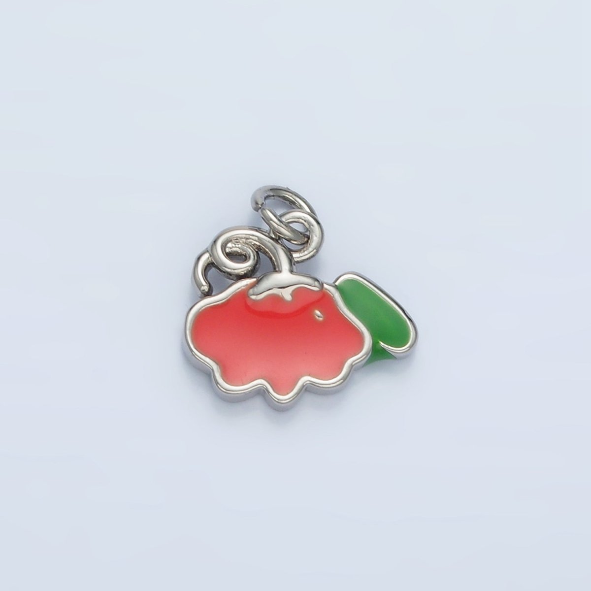 24K Gold Filled Mini Pumpkin Fruit Enamel Charm in Gold & Silver | N872