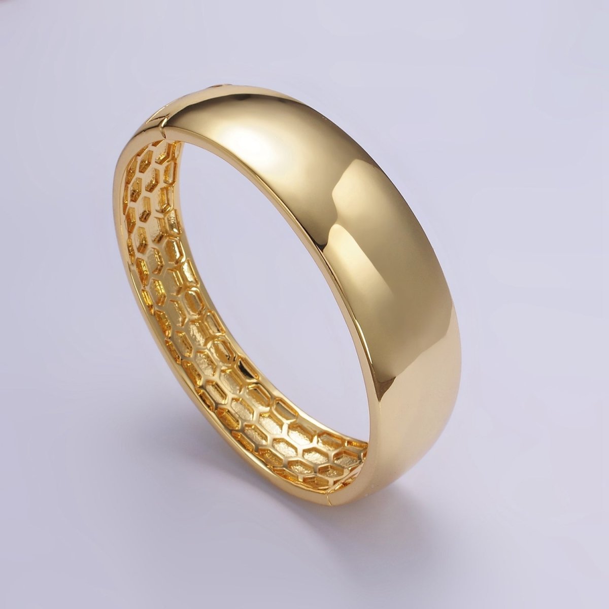 24K Gold Filled Minimalist Band Bangle Bracelet | WA-2517