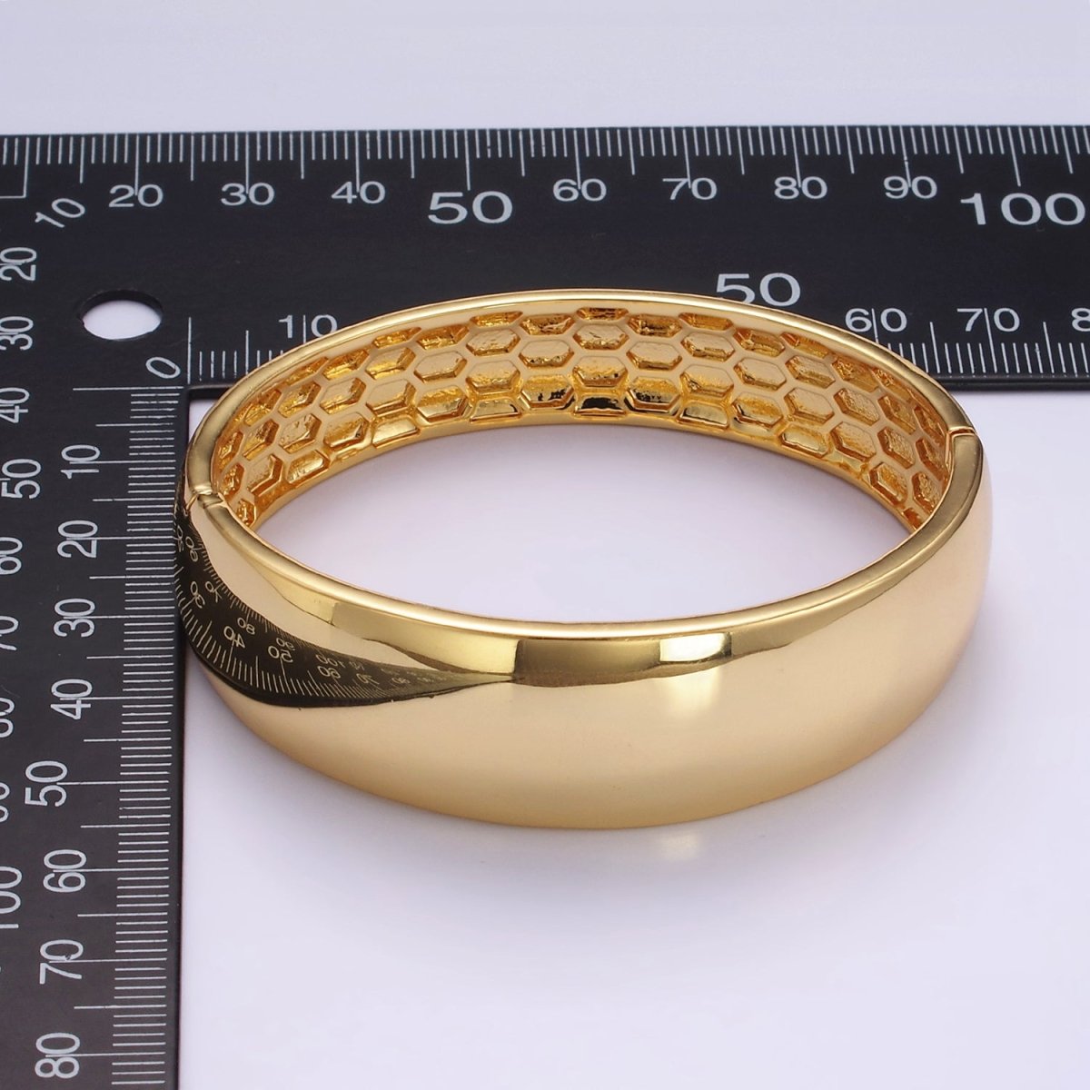 24K Gold Filled Minimalist Band Bangle Bracelet | WA-2517
