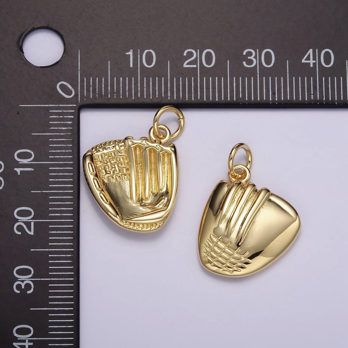 24K Gold Filled Minimalist Baseball Glove Pendant | M108