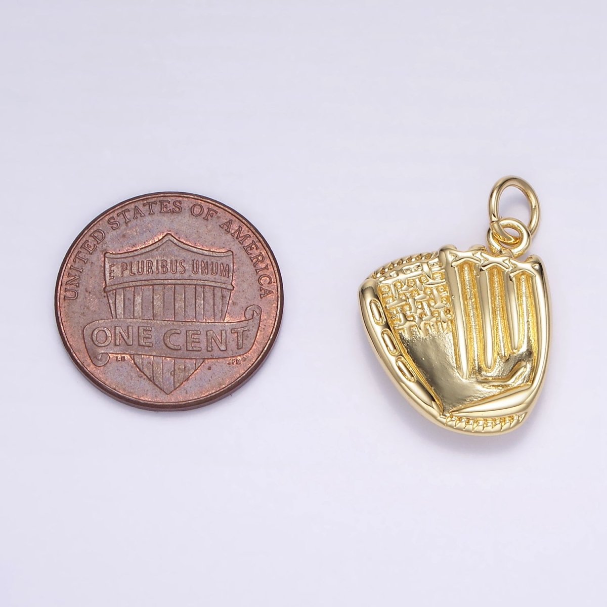 24K Gold Filled Minimalist Baseball Glove Pendant | M108