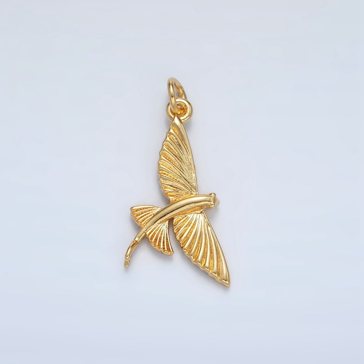 24K Gold Filled Minimalist Flying Fish Pet Charm | AC130
