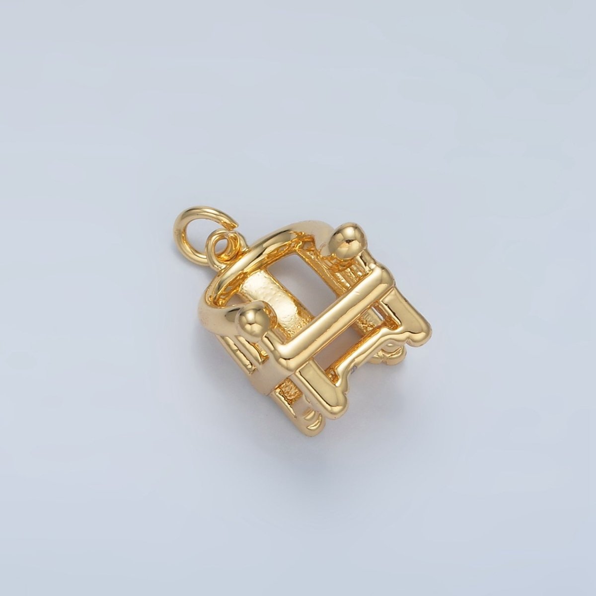24k Gold Filled Multidimensional Minimalist Furniture Sitting Chair Charm | X-588