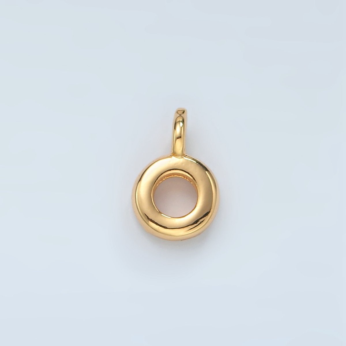 24K Gold Filled Minimalist Mini Round Charm Findings | L073