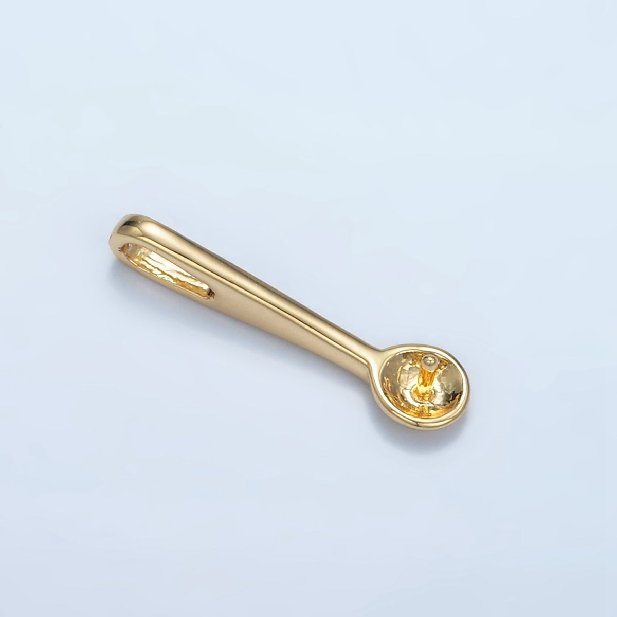 24K Gold Filled Minimalist Needle Drill Drop Bail Findings | Z571