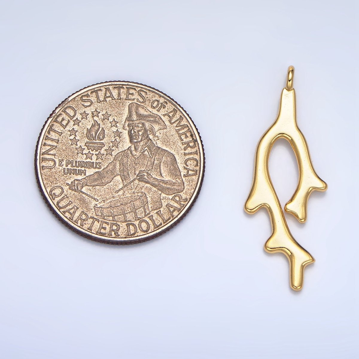 24K Gold Filled Molten Flame Geometric Minimalist Pendant | X897
