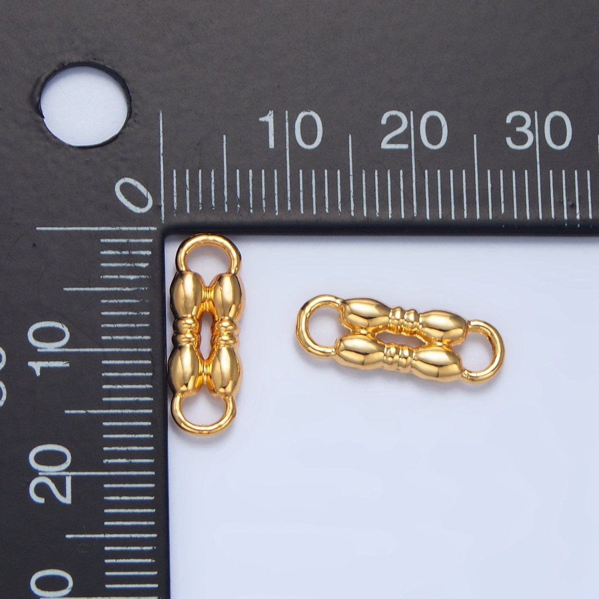 24K Gold Filled Multiple Bubble Geometric Connector | F468
