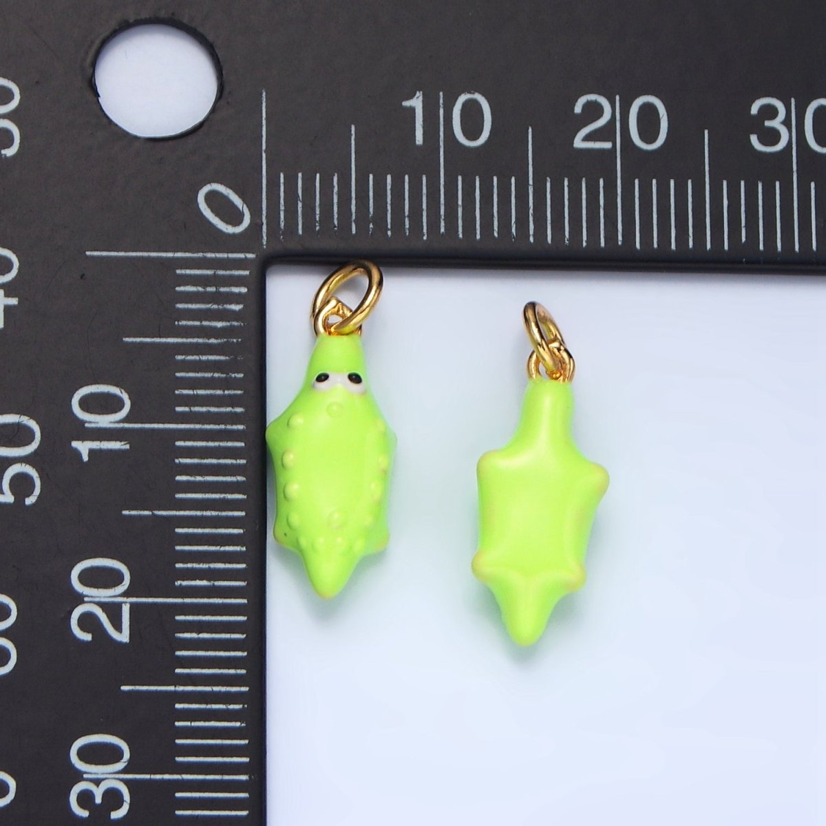 24K Gold Filled Green Enamel Crocodile Alligator Animal Charm | X308