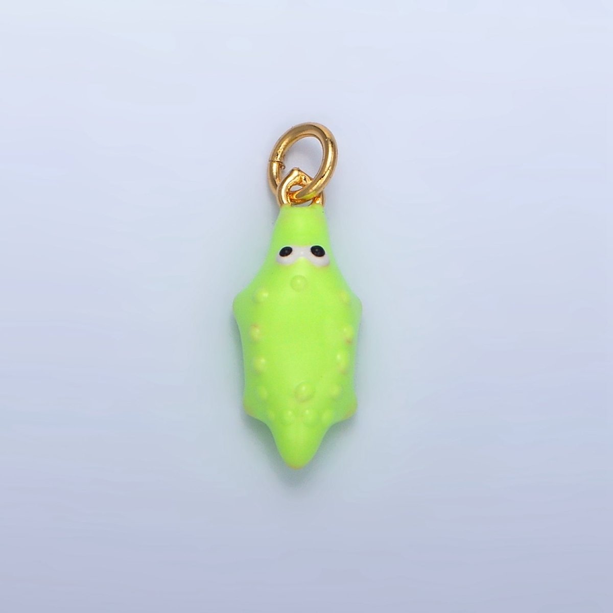 24K Gold Filled Green Enamel Crocodile Alligator Animal Charm | X308