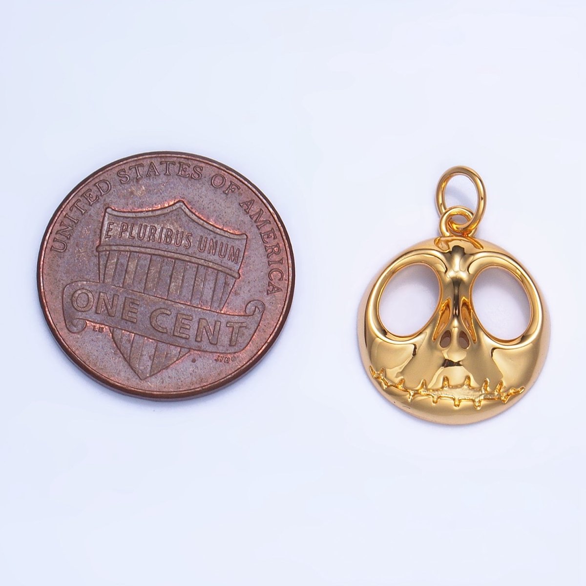 24K Gold Filled Nightmare Skeleton Charm in Gold & Silver | X926