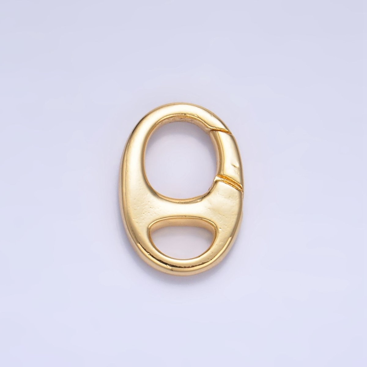 24K Gold Filled Oval Soda Tab Push Gate Minimalist Finding | Z1002