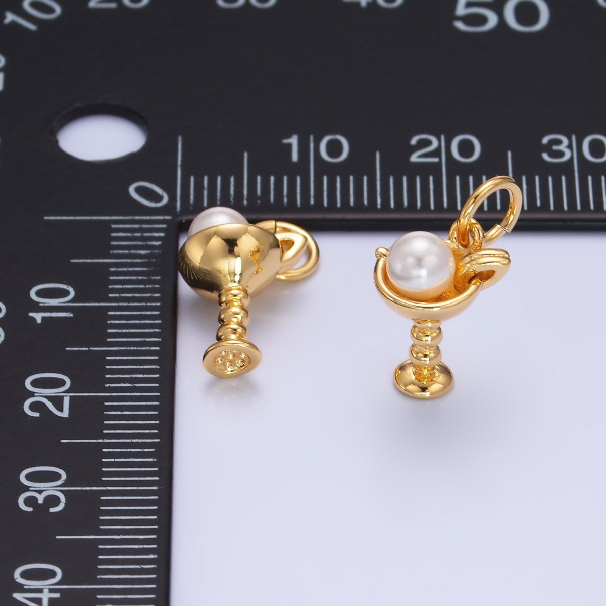 24K Gold Filled Pearl Ice Cream Dessert Food Charm | W428
