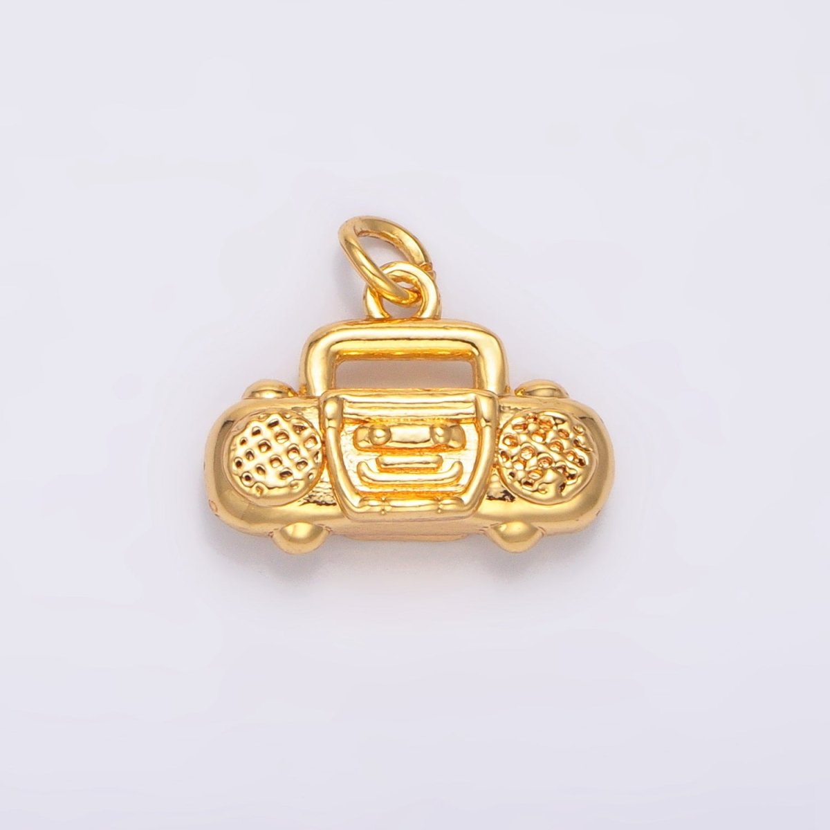 24K Gold Filled Radio Music Multidimensional 3D Charm | W090