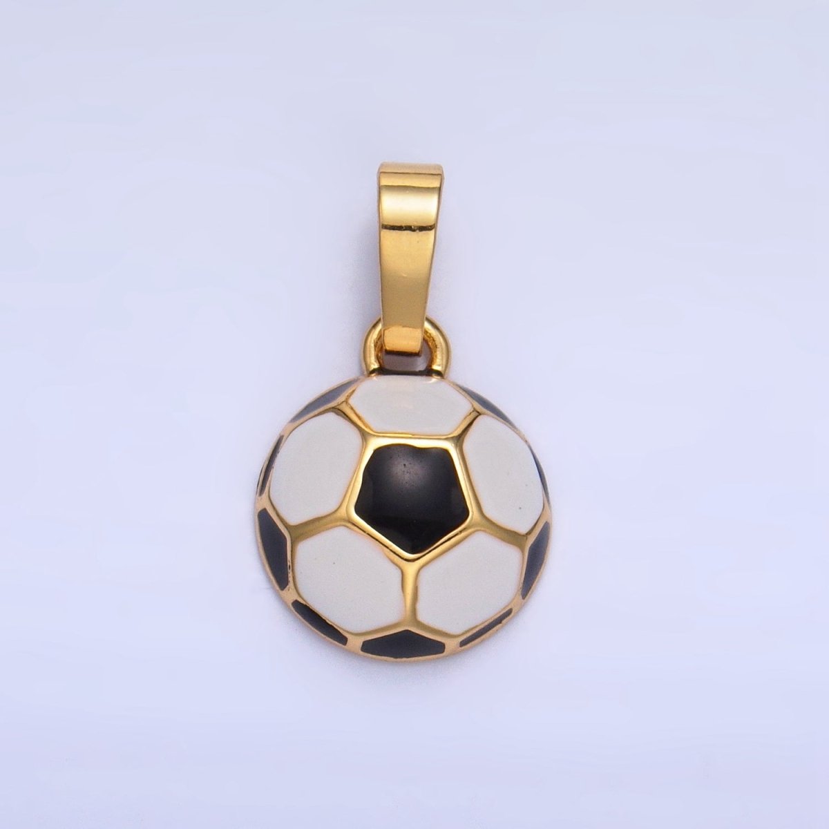 24K Gold Filled Soccer Football Sports Enamel Pendant | AA1018