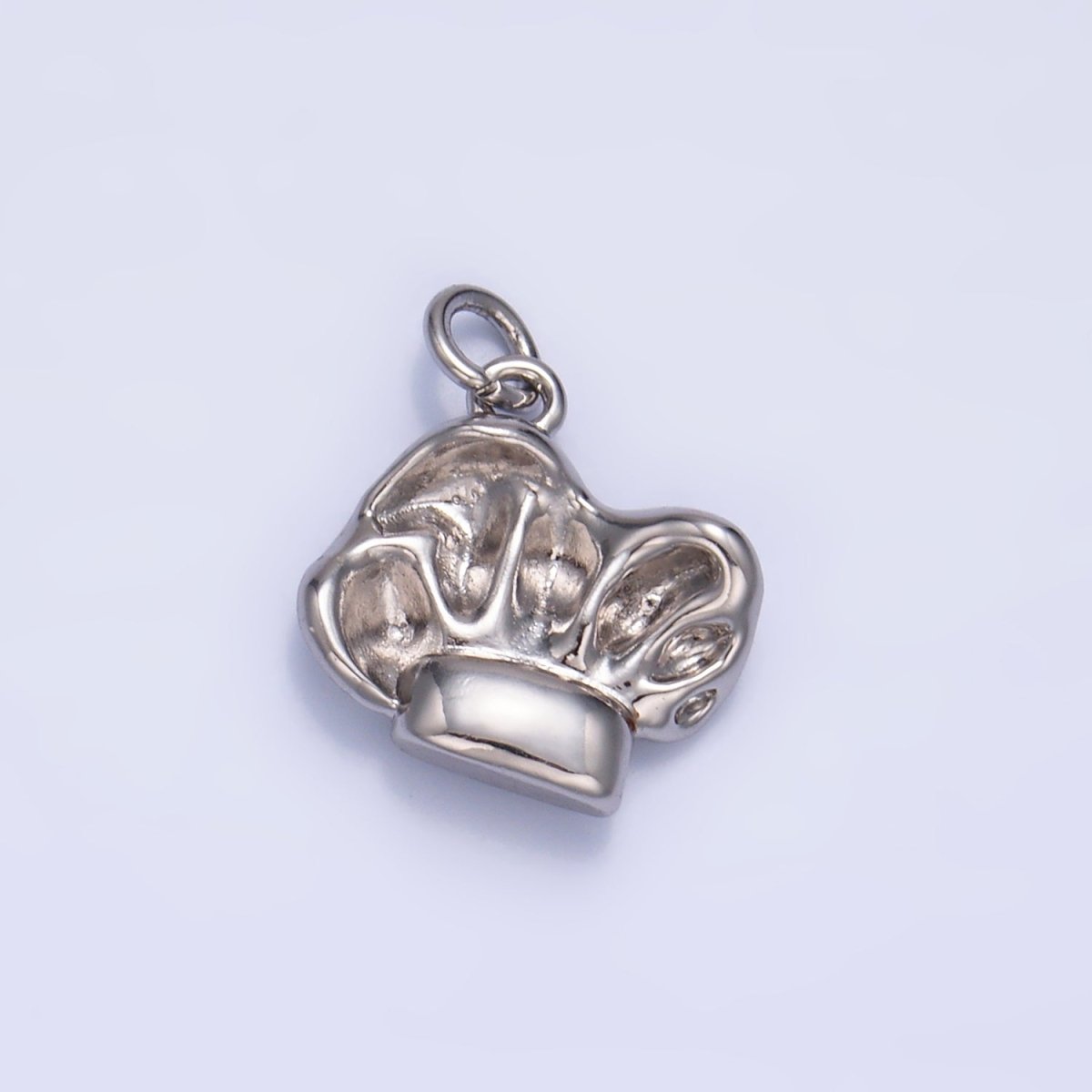 24K Gold Filled Sous Chef Hat 3D Multidimensional Charm in Gold & Silver | W240