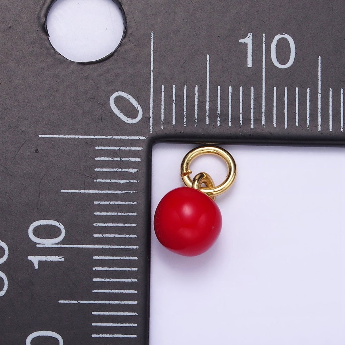 24K Gold Filled Tomato Vegetable Enamel Mini Charm | C651