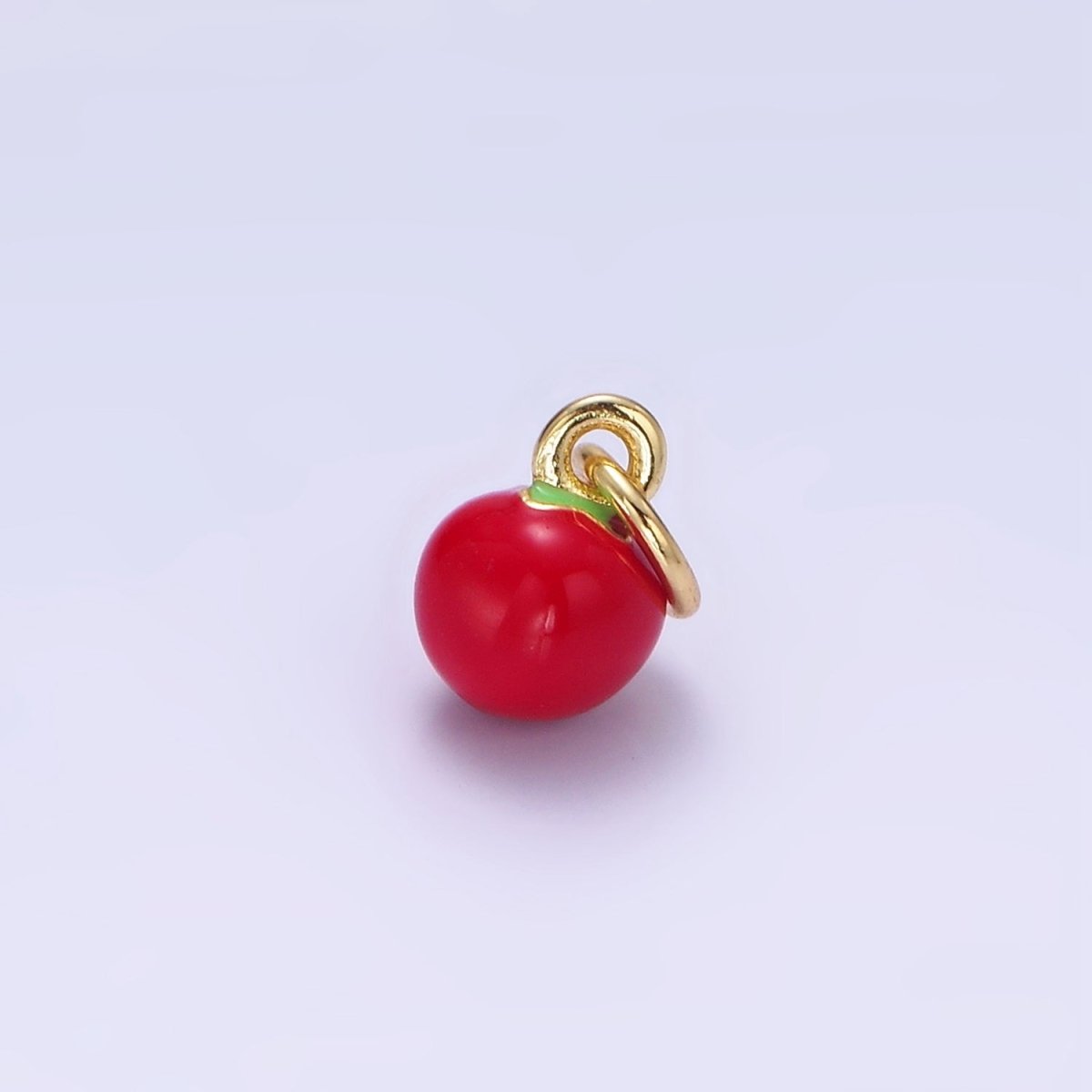 24K Gold Filled Tomato Vegetable Enamel Mini Charm | C651