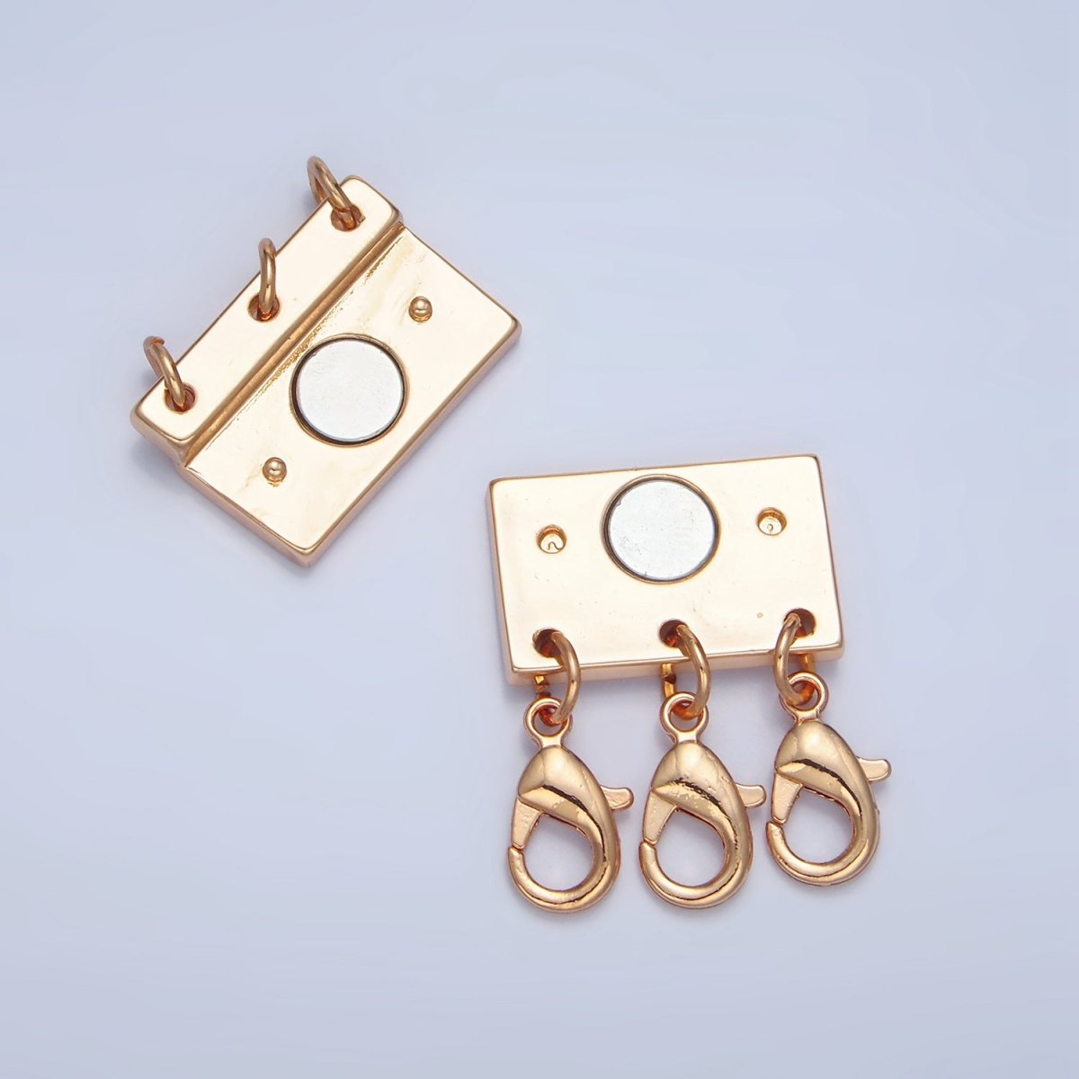 24K Gold Filled Triple Magnetic Necklace Detangler Lobster Clasps Closure Findings in Gold & Silver | Z880