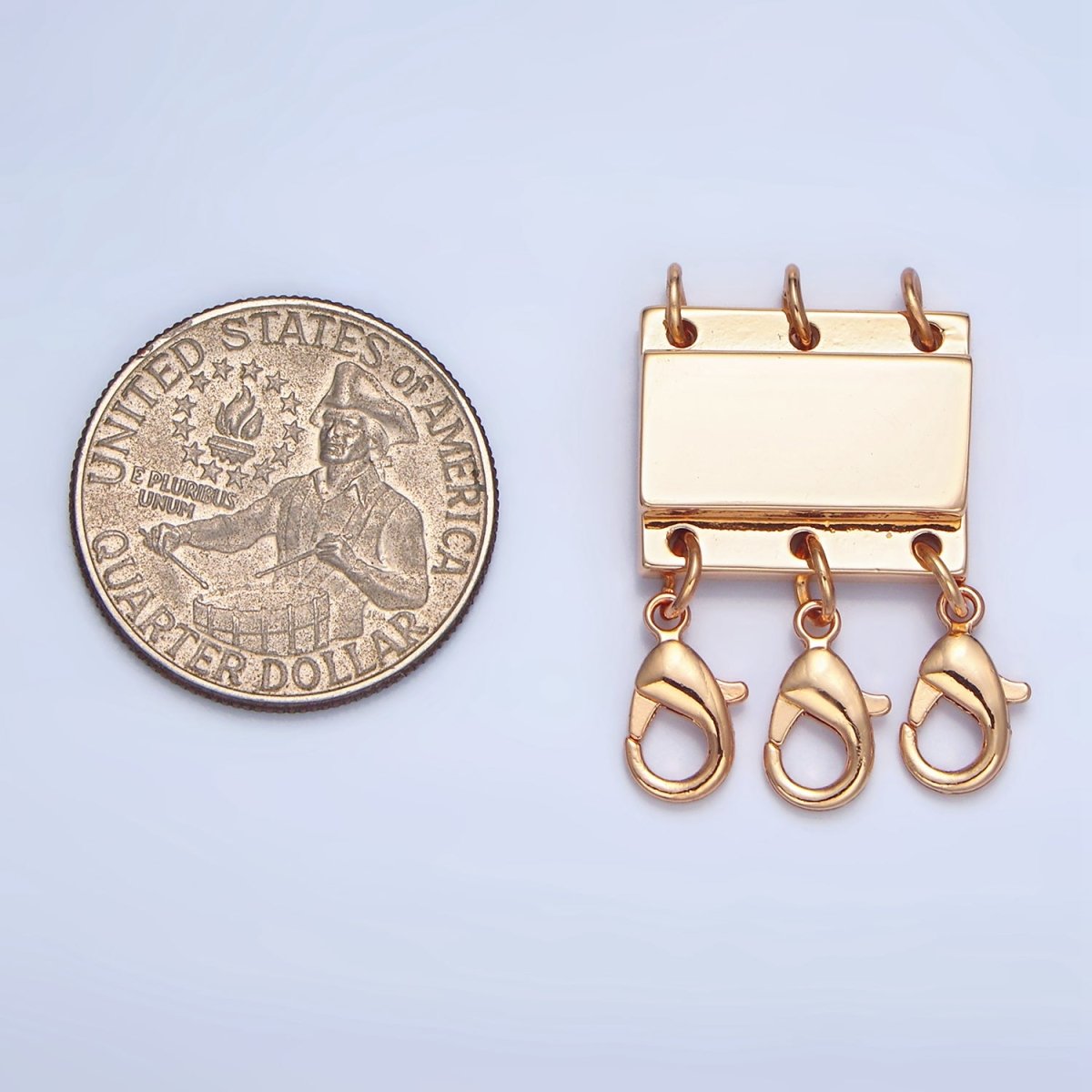 24K Gold Filled Triple Magnetic Necklace Detangler Lobster Clasps Closure Findings in Gold & Silver | Z880