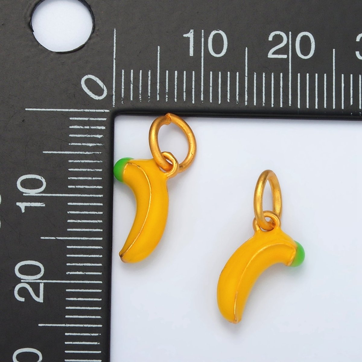 24K Gold Filled Yellow Ripe Banana Fruit Charm | AG916