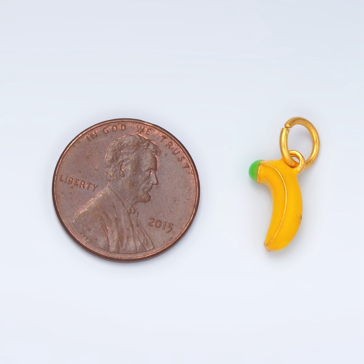 24K Gold Filled Yellow Ripe Banana Fruit Charm | AG916