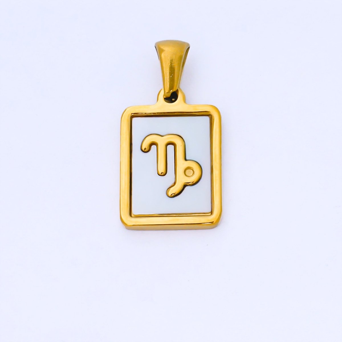 24K Gold Filled Zodiac Sign Shell Pearl Tag Astrology Horoscope Stainless Steel Pendants | A-A1809-A-A1814