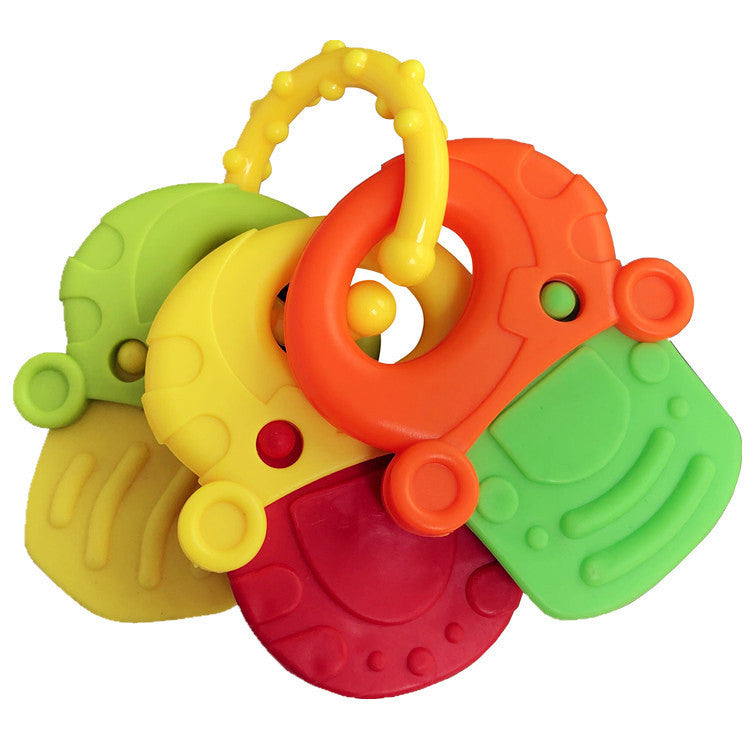 Soft Rubber Baby Grasp Ball Rattle - Sensory Toy