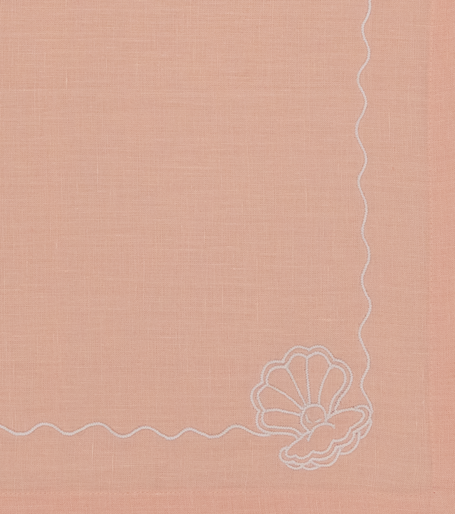 Hand Embroidered Marine Life Placemats 14" × 18" (Set of 4)