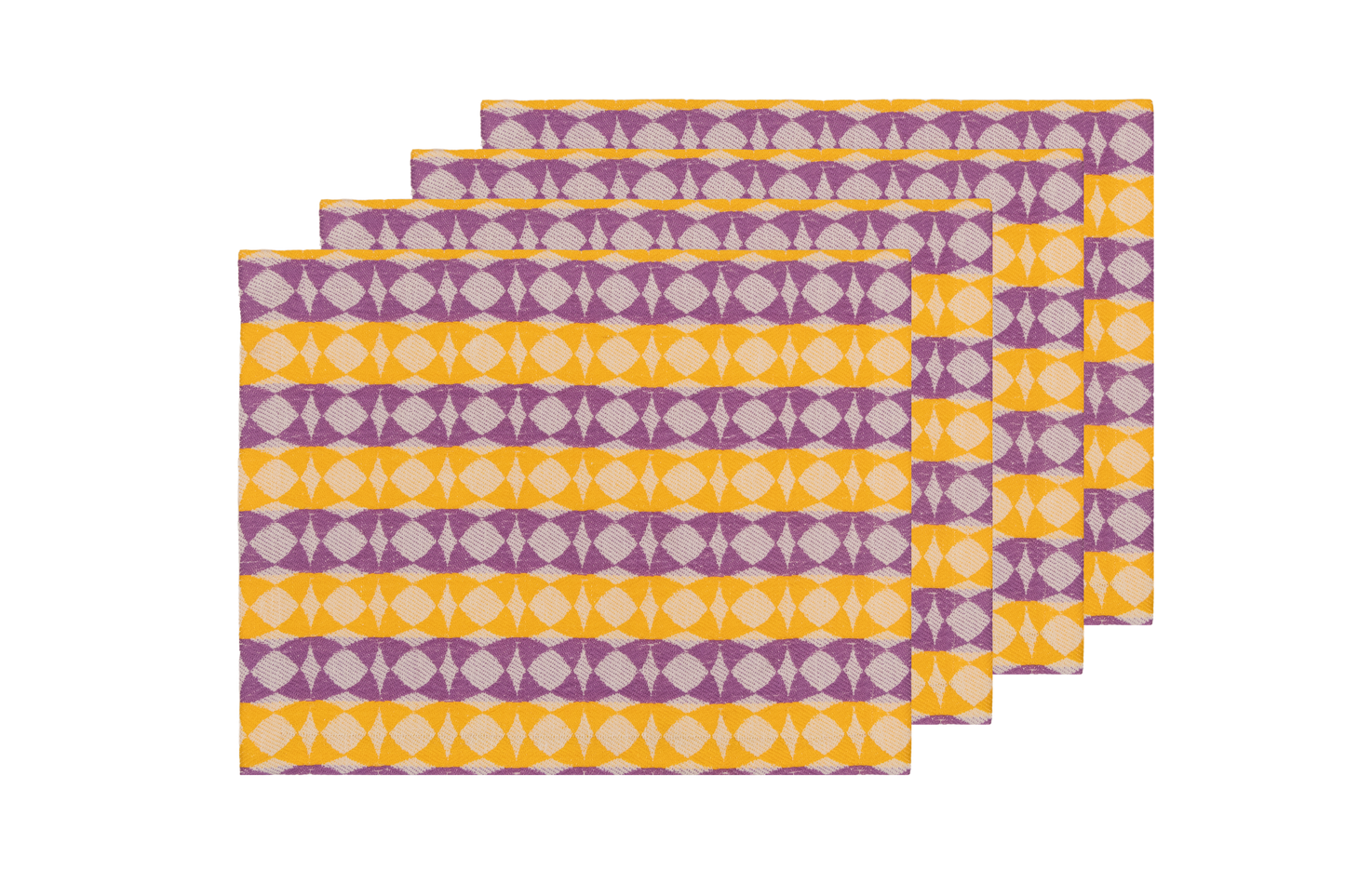 Handwoven Jacquard Placemats 14" × 18" (Set of 4)