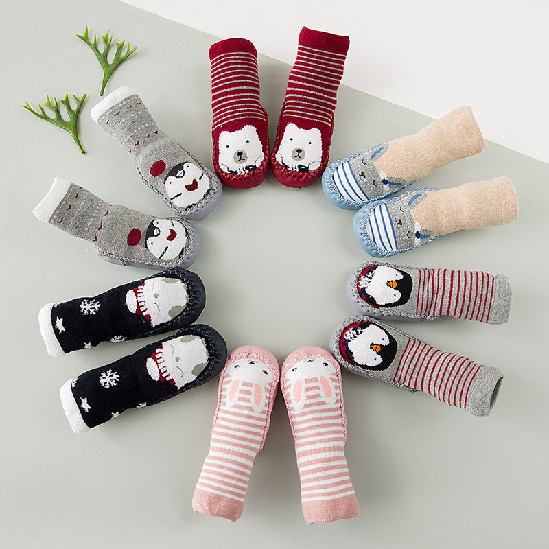 Thick Warm Baby Socks with Anti-Slip Sole for Kids
